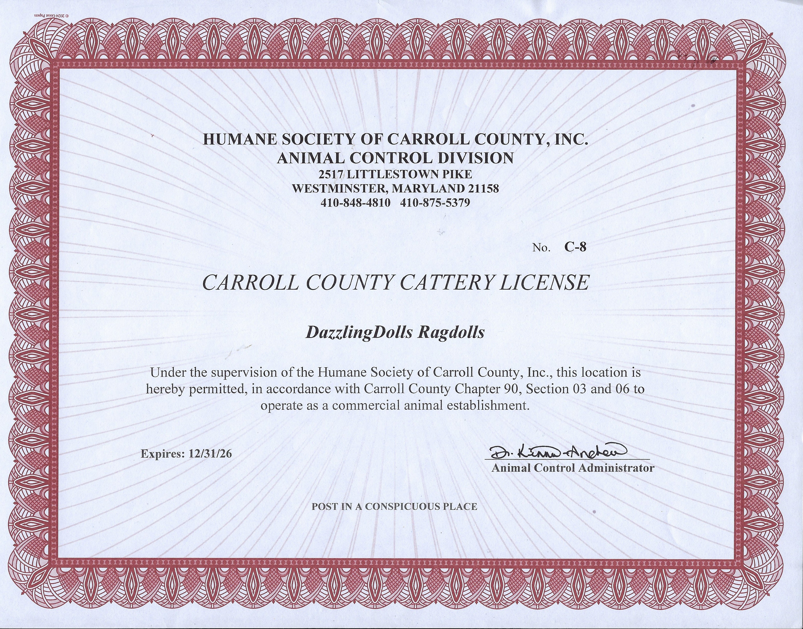 Kennel License